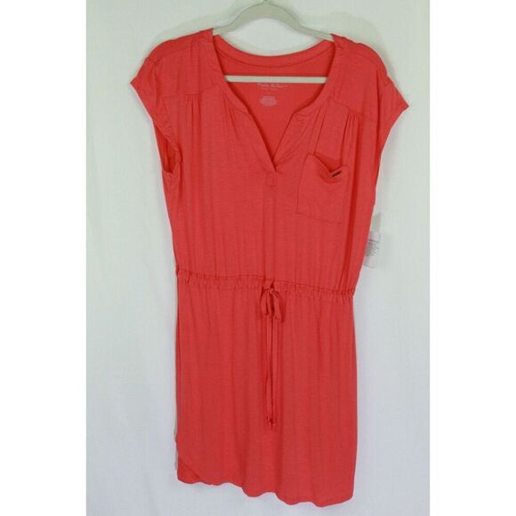 Nicole MIller Dress Large Pullover Jersey Orange Sleeveless New - Picture 6 of 6